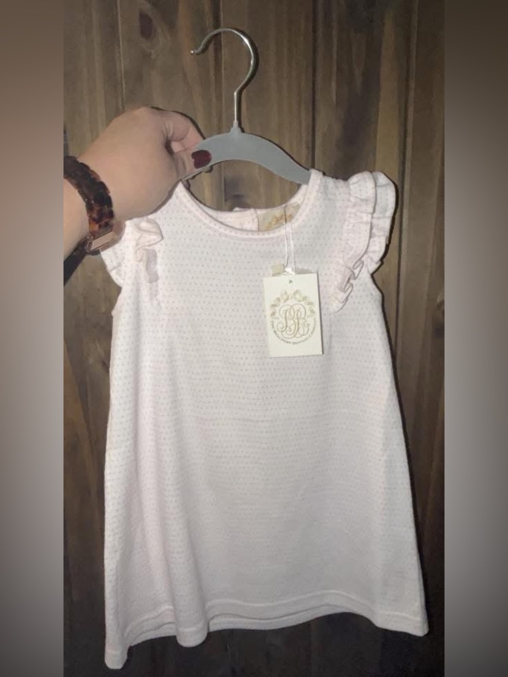TBBC Baby Girls Light Pink Ruffle Sleeve Dress